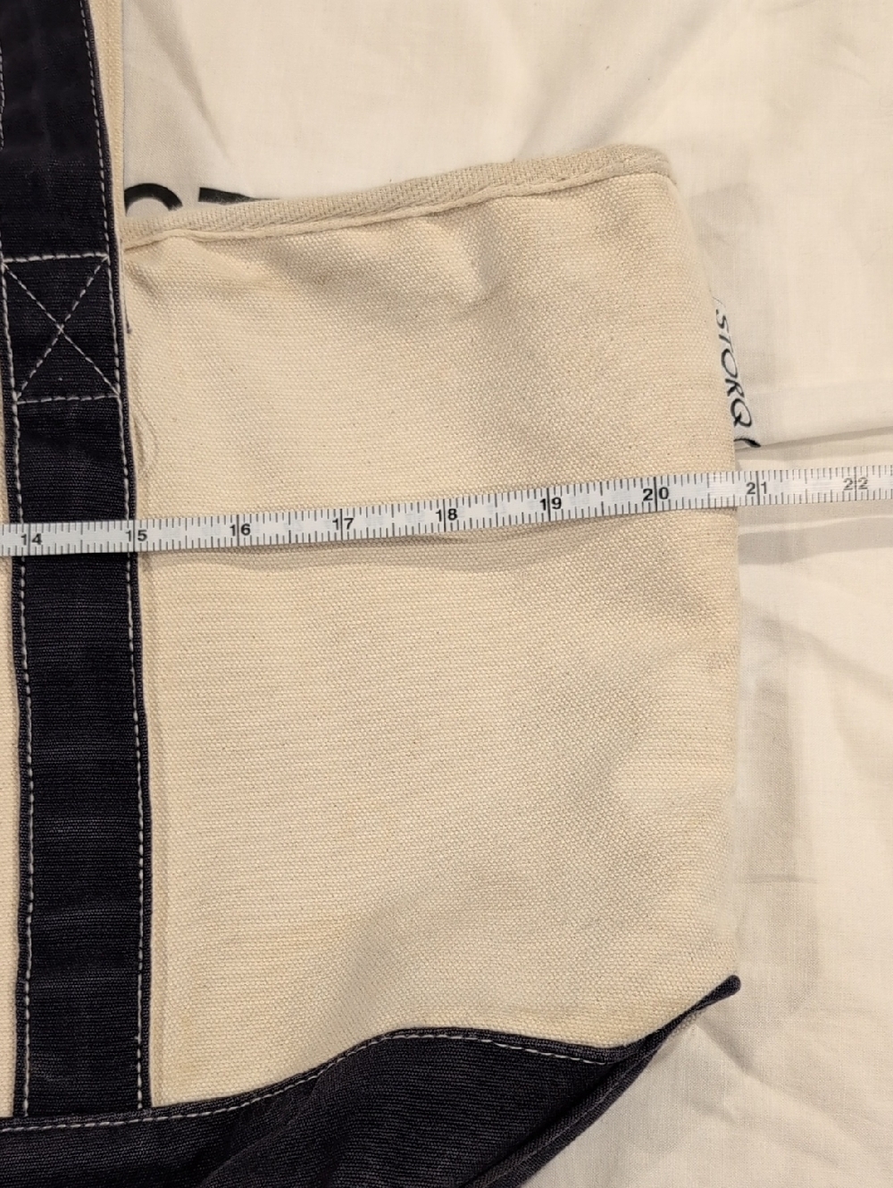 Storq Carryall Canvas Navy & Cream Diaper Bag - Picture 11 of 14
